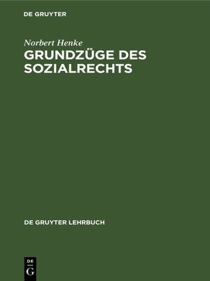 cover image of Grundzüge des Sozialrechts